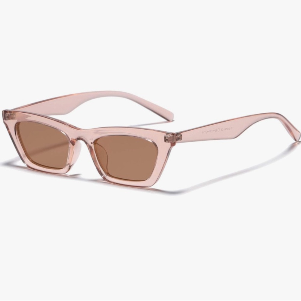 Vanlinker Small Trendy Skinny Cat Eye Womens Retro Tiny Square Sunglasses
